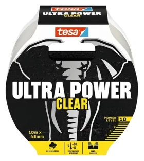 Tesa Ultra Power transparentní / Opravná páska / 10 m x 48 mm / voděodolná (56496-00000-01)