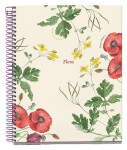 Miquelrius poznámkový blok Botanical Flora - Poppy A5