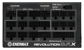 ENERMAX ERT1650EWT Revolution DFX 1650W bílá / Napájecí zdroj / ATX12V 3.1 / 80 PLUS Gold / modulární kabely / RGB (ERT1650EWT)