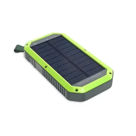 RealPower PB-10000 Solar černá / Powerbanka / 10 000 mAh / Solární panel / Qi nabíjení / LED svítilna (405379)