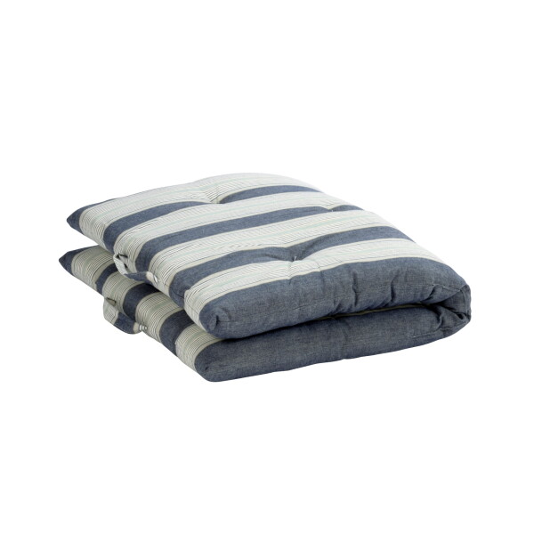 MADAM STOLTZ Bavlněná matrace Blue / white / grey 60 × 100 cm, šedá barva, textil