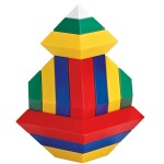 Kebo Toys Wedge it skládací pyramida základní barvy 15 dílků