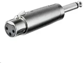 MicroConnect Adapter 6.35mm Jack (M) - XLR (F) stříbrná (XLRFJ)