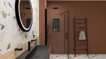 Zrcadlo se senzorem SAT 70x70 cm černá SATZKULED70CE SATZKULED70CE