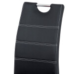 Jídelní židle, černá, ekokůže, HC-484 BK