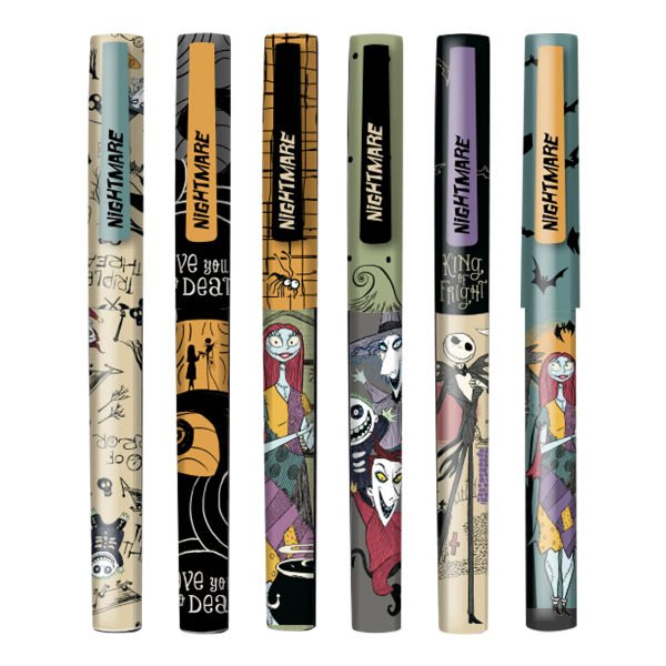 Colorino gumovatelné bombičkové pero, Tim Burton, 24 ks, modrá náplň, displej - 24ks