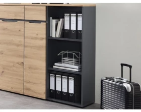 Nízký regál Memphis, 45 cm, dub artisan/grafit