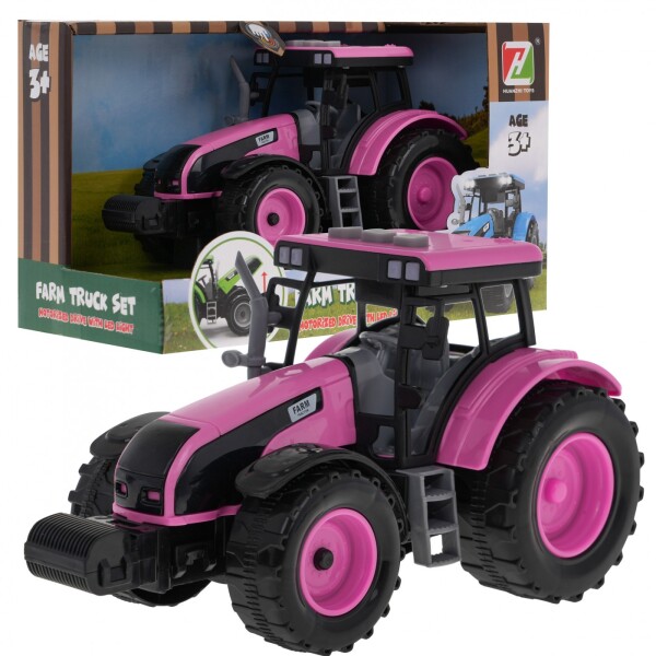 Mamido Interaktivní traktor se světly a zvuky růžový MT1546