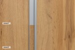 Nábytek Mikulík Skříň ONYX - 1x plné dveře + 1x zrcadlo (š 120-200 cm/v 240 cm) ROZMĚR: (š/v/h) 120 x 240 x 60 cm