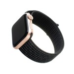 FIXED Nylon Strap Nylonový řemínek pro Apple Watch 44mm Watch 42mm reflexně černá (FIXNST-434-REBK)