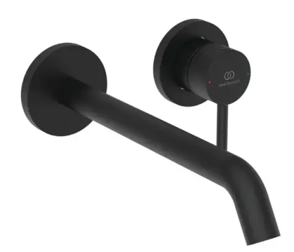 Ideal Standard - Umyvadlová baterie pod omítku, 2-otvorová instalace, hedvábná černá (BD848XG)