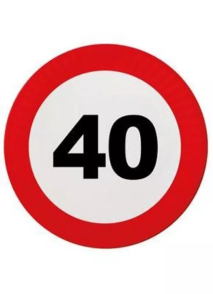 Ptakoviny.cz Talíře dopravní značka 40 let - 23 cm - 8ks