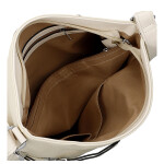 Trendy dámská koženková crossbody kabelka Tande, béžová