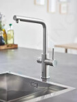 GROHE - Blue Home Dřezová baterie s chladícím zařízením a filtrací, supersteel 31454DC1