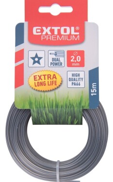 Extol Premium (8870923) žací struna do sekačky s jádrem, hvězdicový profil, pr. 2mmx15m, PA66