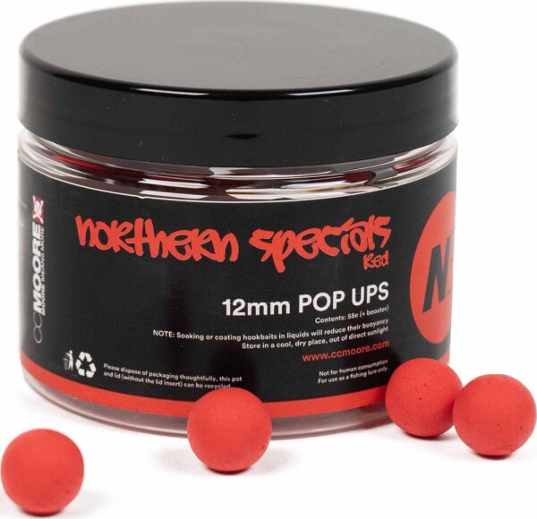 CC Moore Plovoucí boilie NS1 Pop Ups Red - 12mm 55ks,CC Moore Plovoucí boilie NS1 Pop Ups Red - 12mm 55ks
