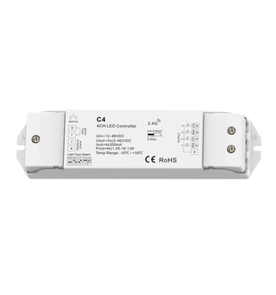 RGBW LED Driver DMX, 24V, CC k LED osvětlení SENTIOTEC Spot CFSSTC752L