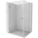 MEXEN/S - Lunar-B L sprchový kout dveře křídlové levá 90 x 80, transparent, zlato 832L-090-080-50-00-L