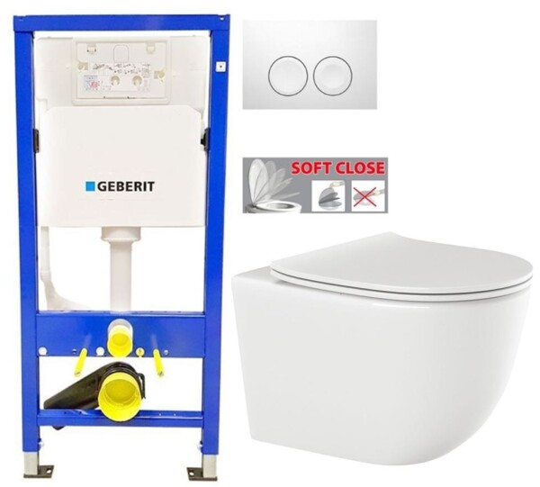 GEBERIT DuofixBasic s bílým tlačítkem DELTA21 + WC INVENA TINOS + SEDÁTKO 458.103.00.1 21BI NO1