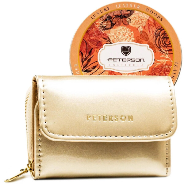 Módní dámská kožená peněženka Peterson Aurelia, zlatá