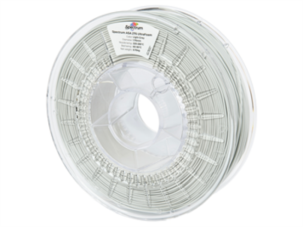 Filament Spectrum LW-ASA UltraFoam 1.75mm LIGHT GREY 0.75kg