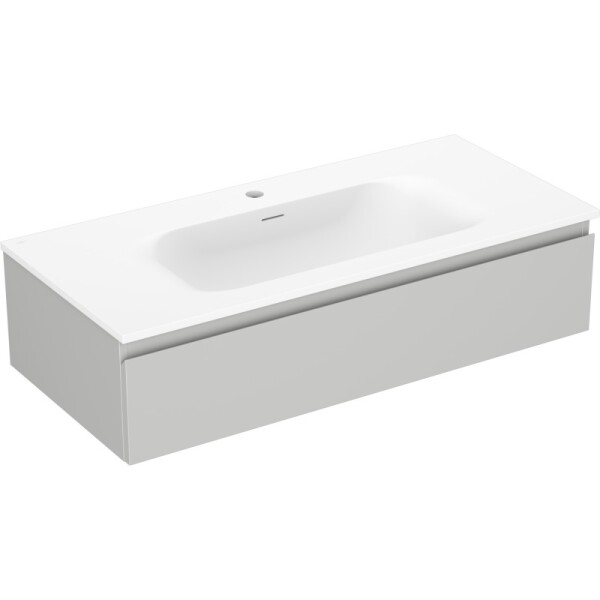 MEXEN/S - Orio koupelnová skříňka 100 cm s umyvadlem Vela, 1 šuplík, šedá mat/bílá mat 91A10-10023-1-BF62-W23M01