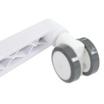 Židle kancelářská, tmavě šedá síťovina MESH, bílý plast, plastový kříž