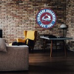 Mustang Cedule Colorado Avalanche NHL 22" Round Distressed Logo