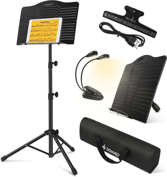 Donner DMS-1 Music Stand With Light - Black