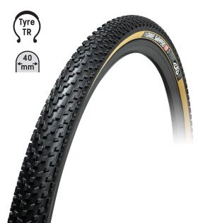 Plášť TUFO Gravel SWAMPERO HD 700 x 40C, bezdušový černo-béžový