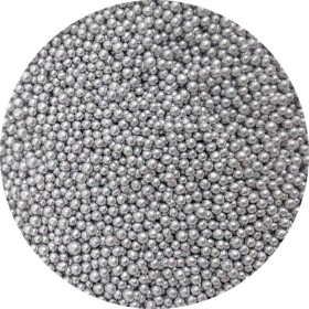 Cukrové perličky metalické stříbrné 3-4mm 80g - I LOVE CAKES
