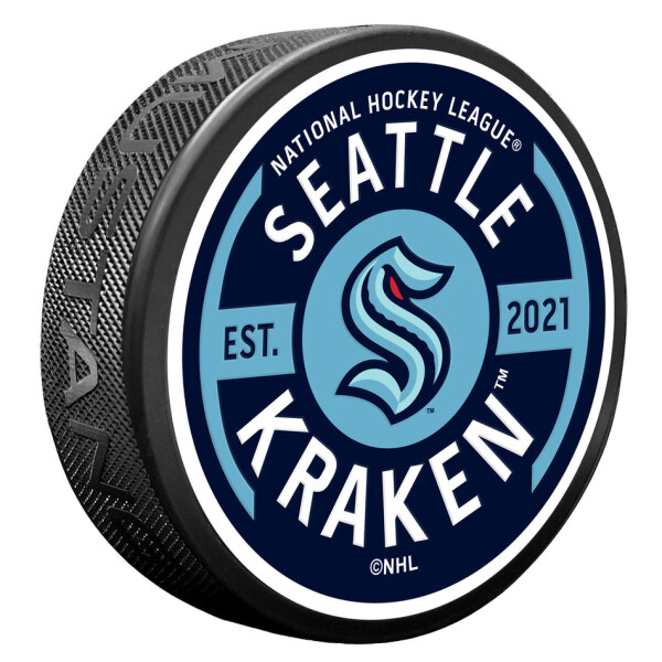 Mustang Puk Seattle Kraken NHL Textured Gear Puck
