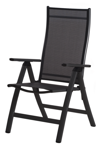 SUN GARDEN LONDON zahradní polohovací křeslo hliníkové - černé + antracit