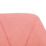 Židle jídelní, růžová látka, černé kovové nohy