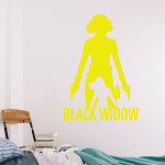 Samolepka Black Widow silueta Barva: šedá, Velikost: 100 x 70 cm