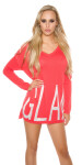 Trendy KouCla oversized v-sweater "GLAM" barva velikost Einheitsgroesse