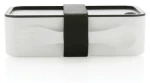 XD Design Svačinový box s příborem bílý / Svačinový box / 1,2 l / Bez BPA (P269.053)