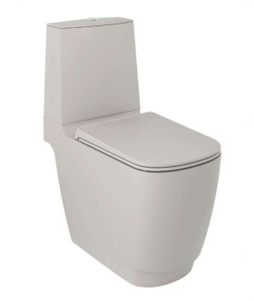 KLUDI - Resa S WC kombi mísa, spodní odpad, Rimless, Spiralflush, matná písečně šedá 27WCB02O2