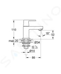 GROHE - Eurocube Stojánkový ventil, chrom 23137000