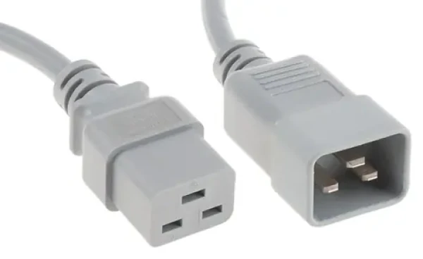 OEM Prodlužovací kabel 230V 16A C19-C20 / 2m / šedá (OEMC19C20_2m)