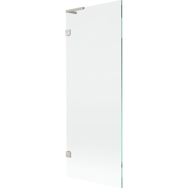 MEXEN/S - Lunar L vanová zástěna FIX 70 x 150, transparent, nikl kartáčovaný 897L-070-000-97-00