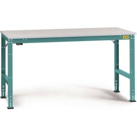 Manuflex LU4103.5021 ESD ESD pracovní stůl Univerzální standardní základní stůl s kaučuk, Šxhxv = 1750 x 1200 x 760-870 mm vodní modrá