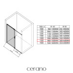 CERANO - Sprchový kout Santoro L/P - 8 mm - chrom, transparentní sklo - 150x70x195 - posuvný CER-8050BD7366