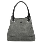 Módní dámská koženková kabelka na rameno Harieta, šedá