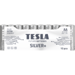 TESLA SILVER+ alkalická tužková baterie AA (LR06) 10 ks / fólie (1099137212)