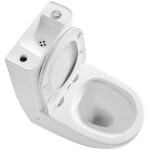 CERANO - WC kombi s umývátkem Cesso, Rimless - bezokrajové splachování + UF sedátko - spodní/zadní odpad - bílá lesklá - 61,8x38 CER-680362