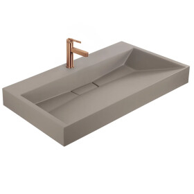 REA - Umyvadlo z litého mramoru GOYA TAUPE 100CM REA-U4415