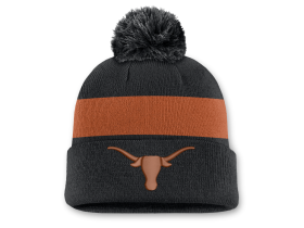 Nike Pánská zimní čepice Texas Longhorns NCAA Primetime Stripe Cuffed Knit with Pom
