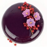 Dekorace oplatková - Hortenzie fialová 3 ks