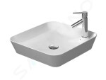 DURAVIT - Cape Cod Umyvadlo na desku 460x460 mm, bez přepadu, s otvorem pro baterii, DuraCeram, matná bílá 2340463200